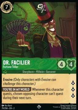 Dr. Facilier - Wahrsager 2ROF-79 Super Rare Excellent Deutsch