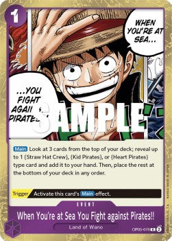 When You're at Sea You Fight against Pirates!! (OP05-076) OP05 Rare Excellent Englisch