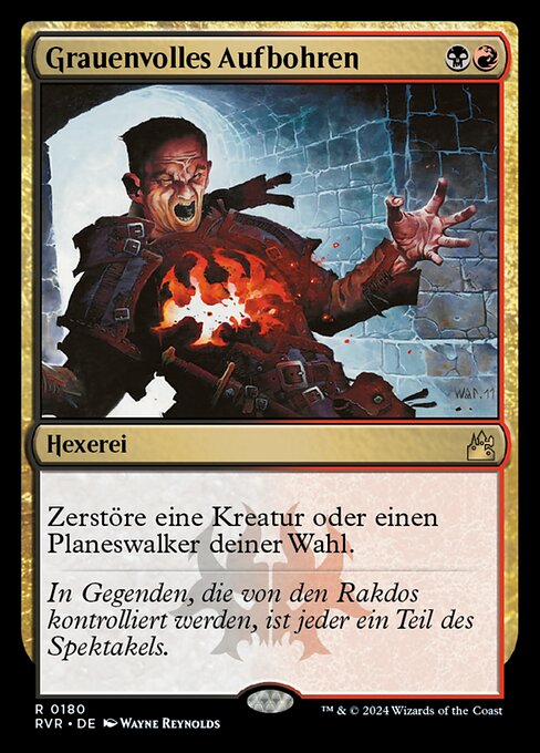 Grauenvolles Aufbohren RVR-180 Rare Near Mint Deutsch