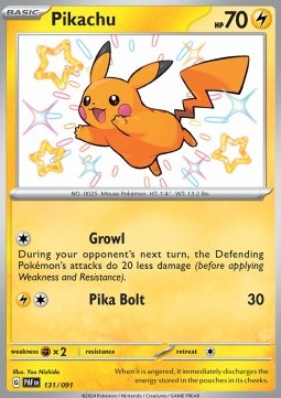 Pikachu PAF-131 Shiny Rare Near Mint Englisch