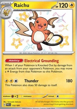 Raichu PAF-132 Shiny Rare Near Mint Deutsch