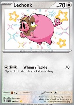 Lechonk PAF-207 Shiny Rare Near Mint Englisch