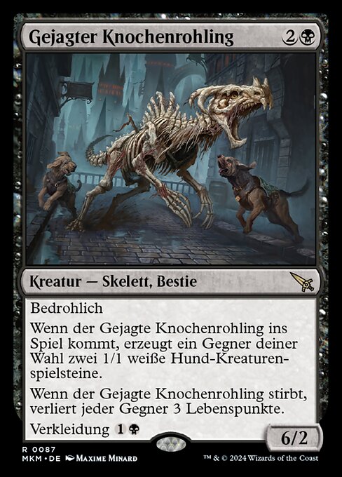 Gejagter Knochenrohling MKM-87 Rare Near Mint Deutsch