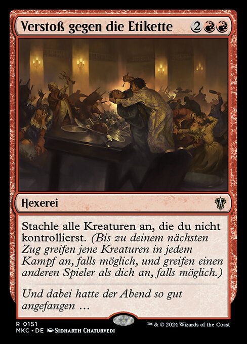 Verstoß gegen die Etikette MKC-151 Rare Near Mint Deutsch