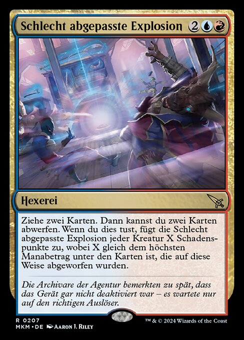 Schlecht abgepasste Explosion MKM-207 Rare Near Mint Deutsch