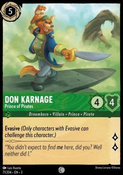 Don Kanaille - Piratenprinz 3INK-71 Common Excellent Englisch Foil