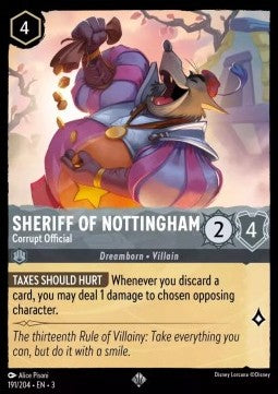 Sheriff von Nottingham - Korrupter Beamter 3INK-191 Super Rare Excellent Deutsch