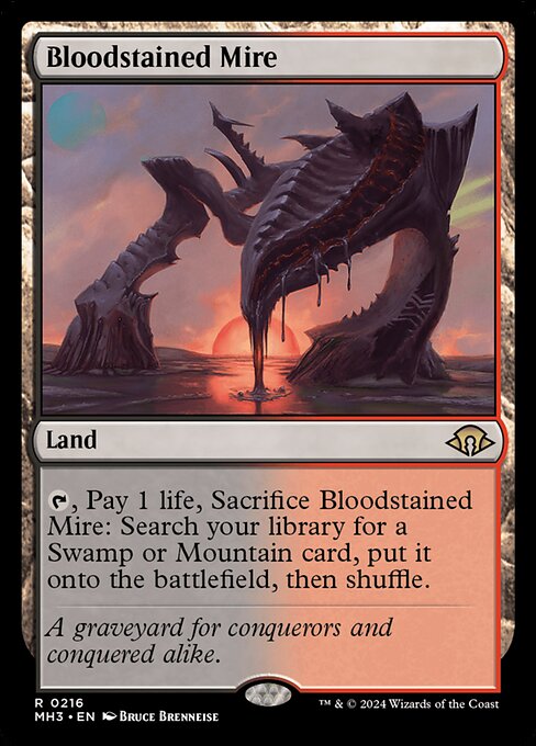 Bloodstained Mire MH3-216 Rare Near Mint Englisch Foil