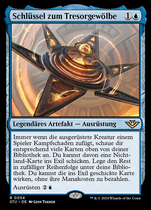 Schlüssel zum Tresorgewölbe OTJ-54 Excellent Deutsch