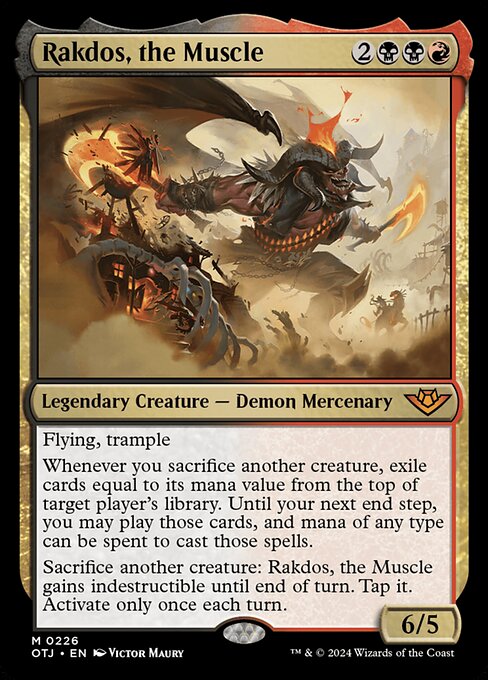 Rakdos, the Muscle OTJ-226 Mythic Near Mint Englisch Foil
