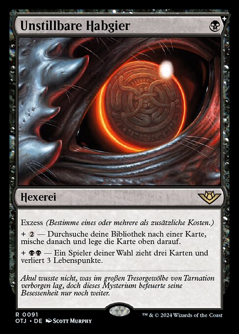Unstillbare Habgier OTJ-91 Rare Good Deutsch