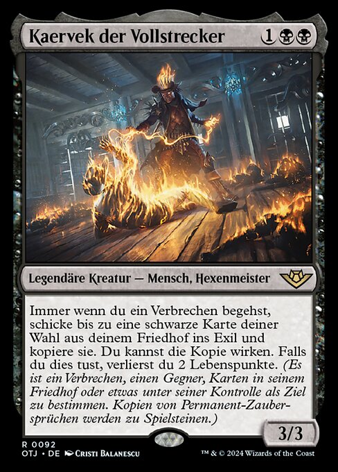 Kaervek der Vollstrecker OTJ-92 Rare Near Mint Deutsch Foil