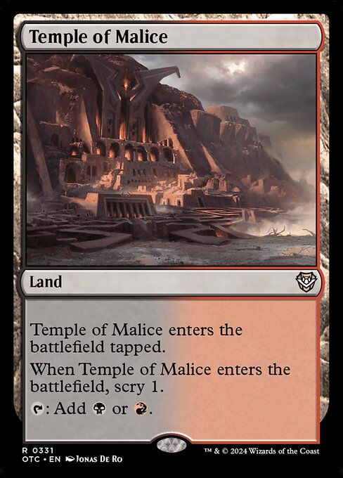 Temple of Malice OTC-331 Rare Near Mint Englisch