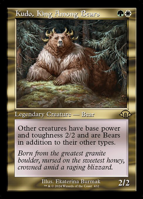 Kudo, King Among Bears XMH3-432 Rare Near Mint Englisch