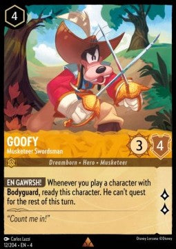Goofy - Musketier-Schwertkämpfer 4URS-12 Rare Near Mint Deutsch