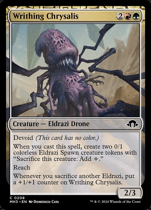 Writhing Chrysalis MH3-208 Common Near Mint Englisch Foil