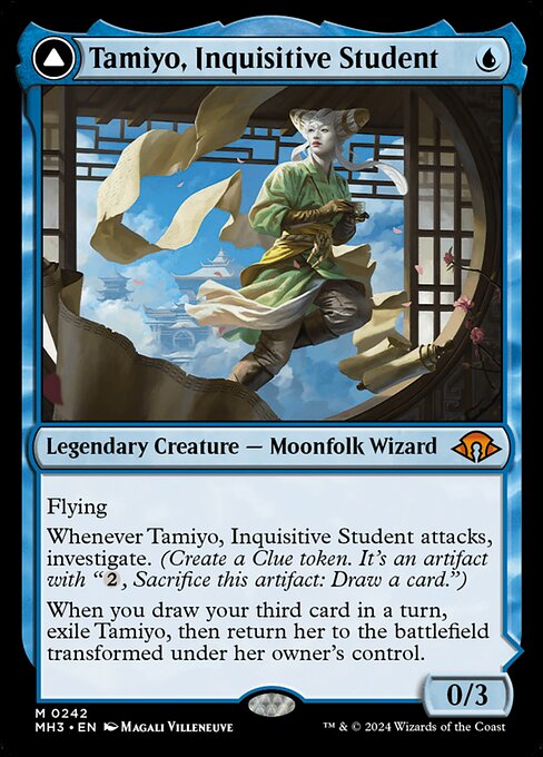 Tamiyo, Inquisitive Student // Tamiyo, Seasoned Scholar MH3-242 Mythic Near Mint Englisch