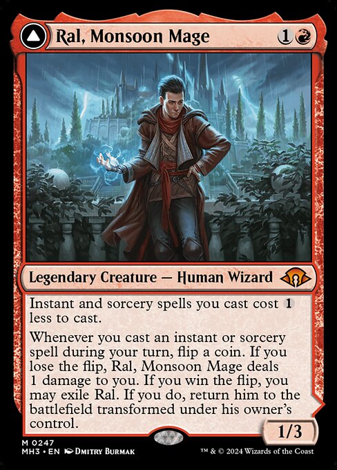 Ral, Monsoon Mage // Ral, Leyline Prodigy MH3-247 Mythic Boosterfrisch Englisch