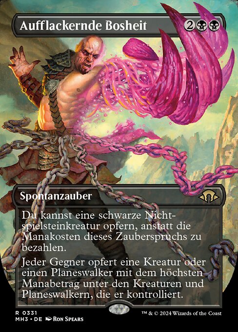 Aufflackernde Bosheit (V.1) XMH3-331 Rare Near Mint Deutsch