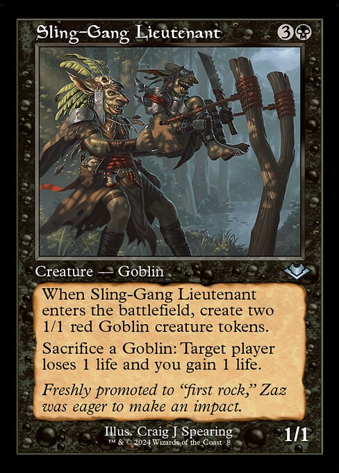 Sling-Gang Lieutenant RMH3-8 Uncommon Near Mint Englisch Foil