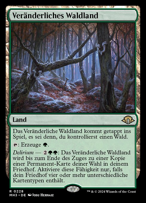 Veränderliches Waldland MH3-228 Rare Near Mint Deutsch Foil