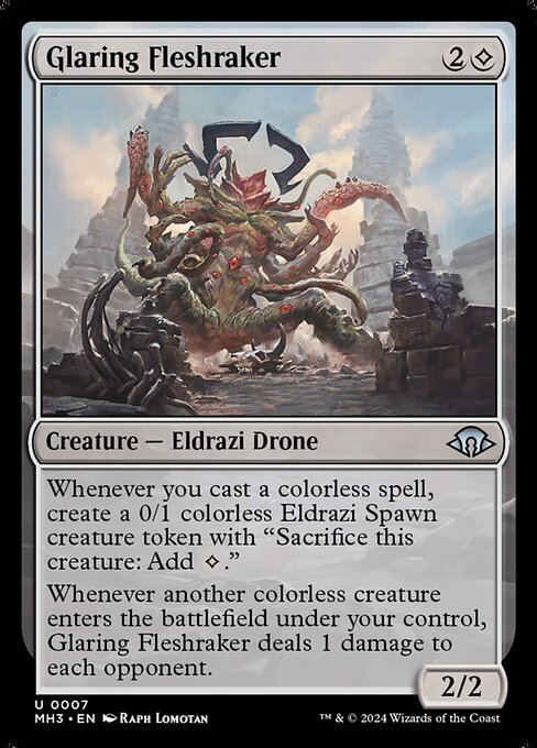 Glaring Fleshraker MH3-7 Uncommon Boosterfrisch Englisch Foil