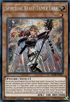 Geistungeheuer-Avatar-Zähmerin Lara (V.1) BLTR-017 Secret Rare Near Mint Deutsch 1. Auflage