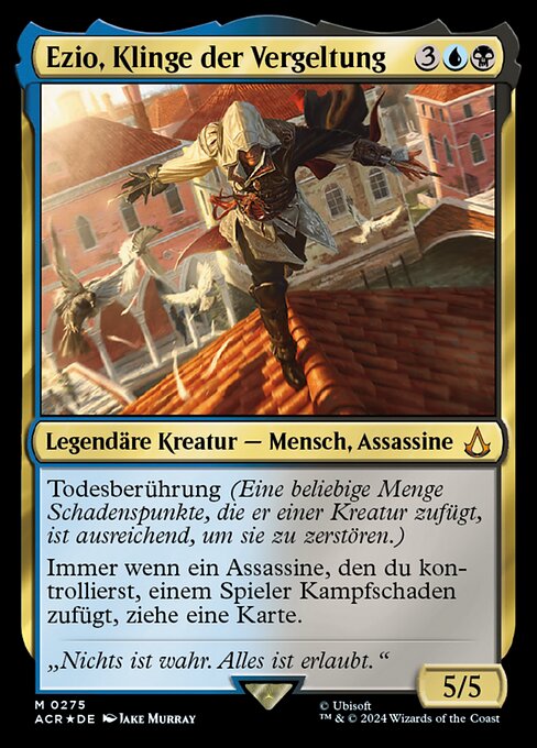 Ezio, Blade of Vengeance XACR-275 Mythic Near Mint Deutsch Foil