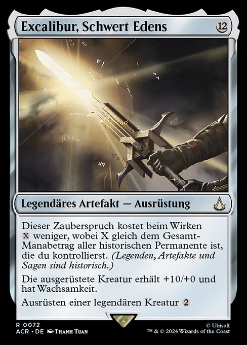 Excalibur, Schwert Edens ACR-72 Rare Near Mint Deutsch Foil