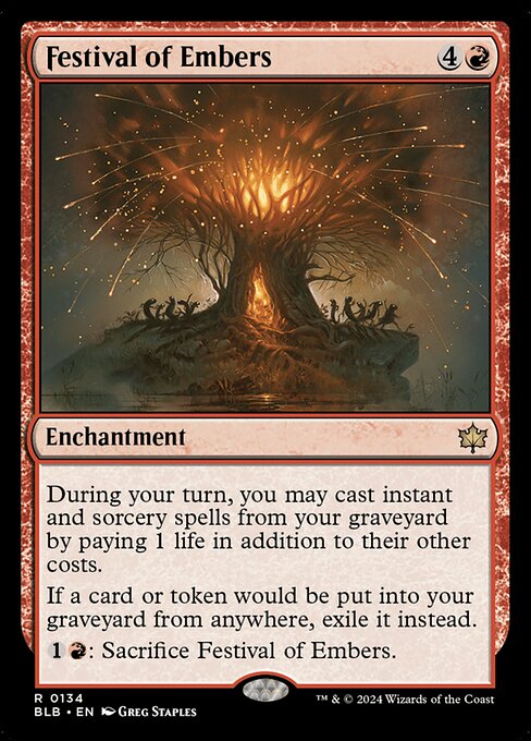 Festival of Embers BLB-134 Rare Excellent Englisch Foil