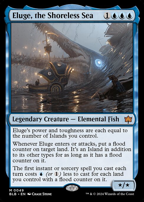 Eluge, the Shoreless Sea BLB-49 Mythic Near Mint Englisch Foil