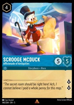Scrooge McDuck - Afficionado of Antiquities 5SSK-140 Rare Near Mint Englisch Foil