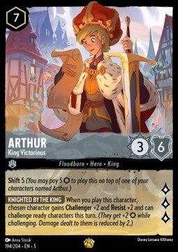 Arthur - King Victorious 5SSK-194 Legendary Near Mint Englisch