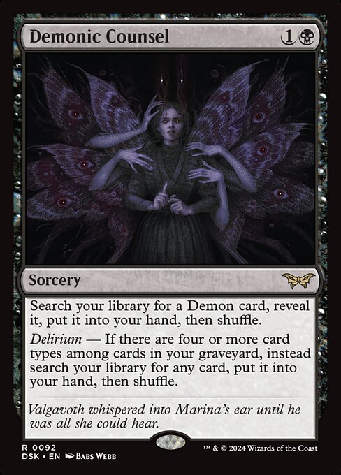 Demonic Counsel DSK-92 Rare Near Mint Englisch Foil