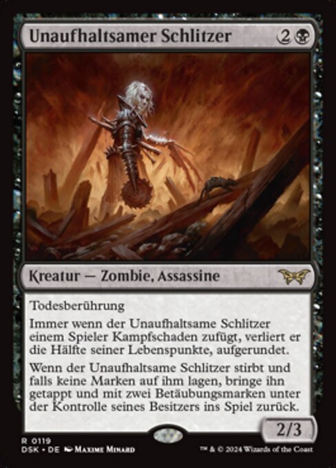 Unaufhaltsamer Schlitzer DSK-119 Rare Near Mint Deutsch Foil