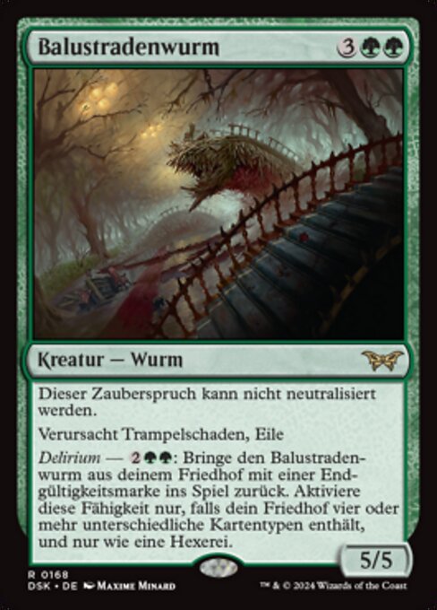 Balustradenwurm DSK-168 Rare Near Mint Deutsch