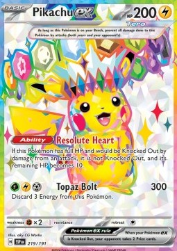 Pikachu ex SSP-219 Ultra Rare Excellent Deutsch
