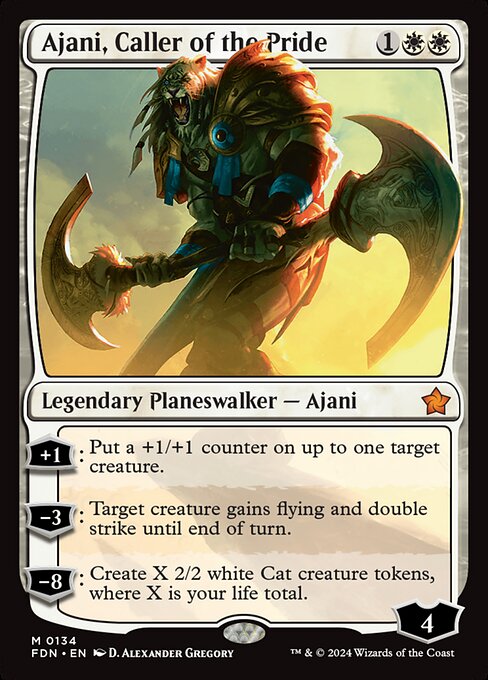 Ajani der Rudelrufer FDN-134 Mythic Near Mint Englisch Foil