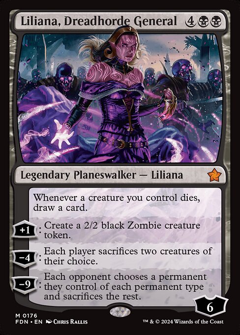 Liliana, Dreadhorde General FDN-176 Mythic Near Mint Englisch Foil