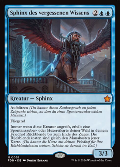 Sphinx des vergessenen Wissens FDN-51 Mythic Excellent Deutsch