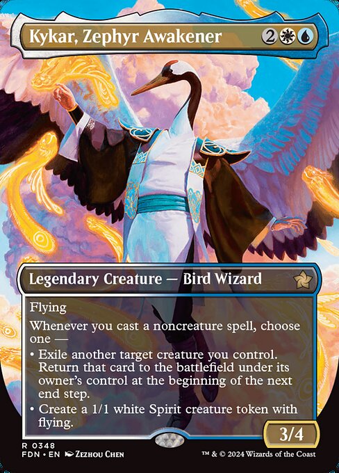Kykar, Zephyr Awakener (V.1) XFDN-348 Rare Near Mint Englisch Foil