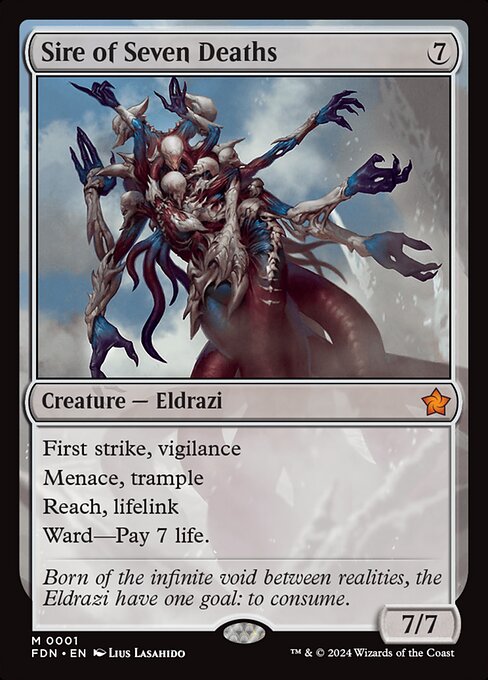 Sire of Seven Deaths FDN-1 Mythic Near Mint Englisch Foil