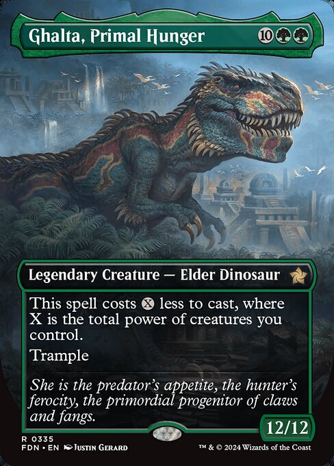 Ghalta, Primal Hunger XFDN-335 Rare Near Mint Englisch Foil