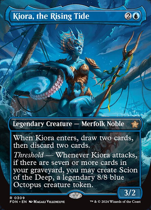 Kiora, the Rising Tide XFDN-309 Rare Excellent Englisch