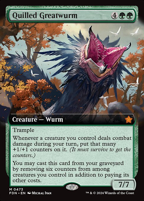 Quilled Greatwurm (V.3) XFDN-473 Mythic Excellent Englisch Foil