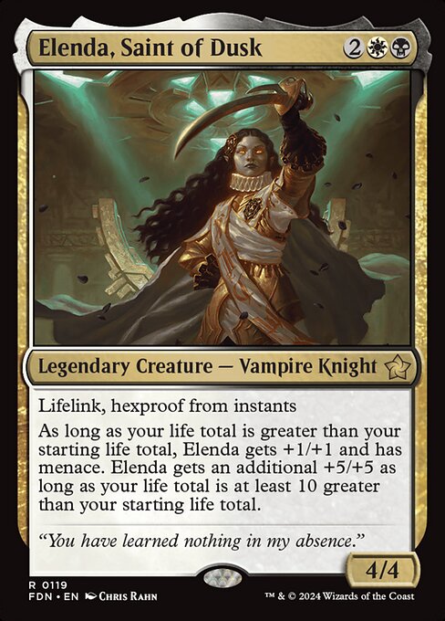 Elenda, Saint of Dusk FDN-119 Rare Near Mint Englisch