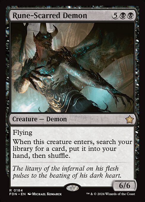 Rune-Scarred Demon FDN-184 Rare Near Mint Englisch Foil