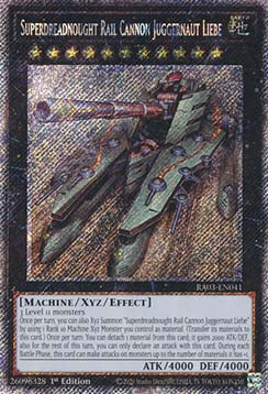 Superkanonen-Panzerzug Juggernaut Liebe (V.4) RA03-041 Platinum Secret Rare Near Mint Deutsch 1. Auflage