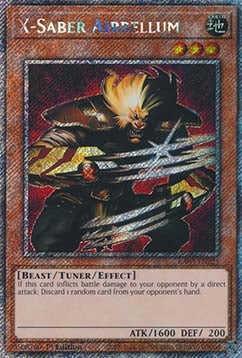 X-Säbel Airbellum (V.1) RA03-221 Platinum Secret Rare Near Mint Deutsch 1. Auflage