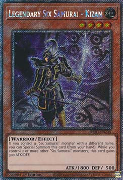 Legendäre Sechs Samurai - Kizan (V.1) RA03-249 Platinum Secret Rare Near Mint Deutsch 1. Auflage